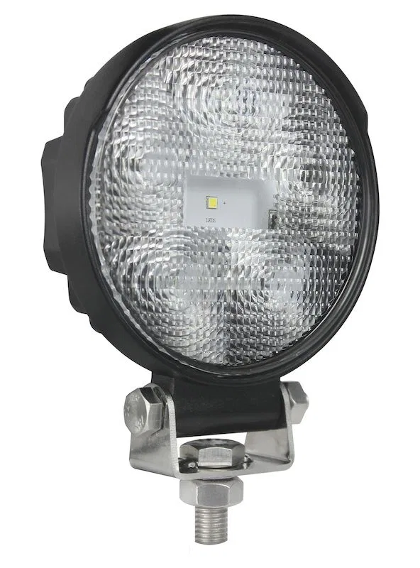 357108001 – HELLA Work Light, 4.21 Inch Round Light Clear LED Bulb Clear Lens Aluminum Housing Pedestal Mount Single ...